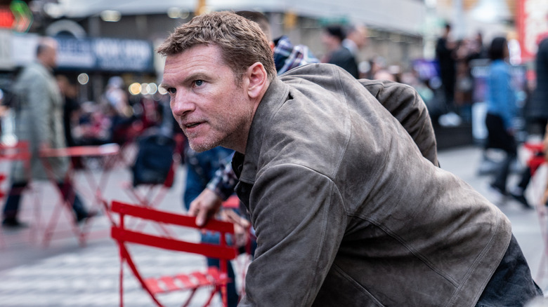 Dawson charging through the streets in Relay