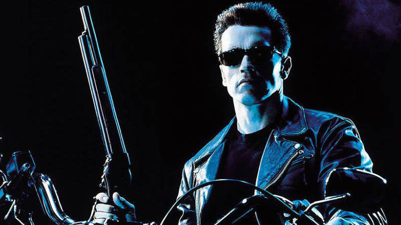 Arnold Schwarzenegger in Terminator 2: Judgement Day.