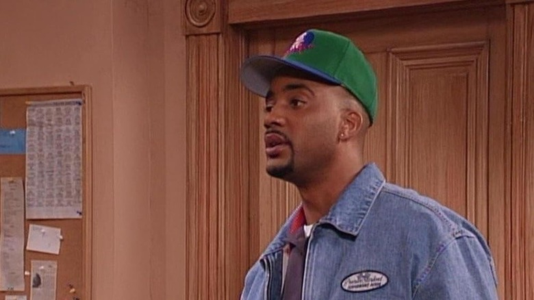 John Henton as Overton Wakefield Jones looks confused in Living Single.