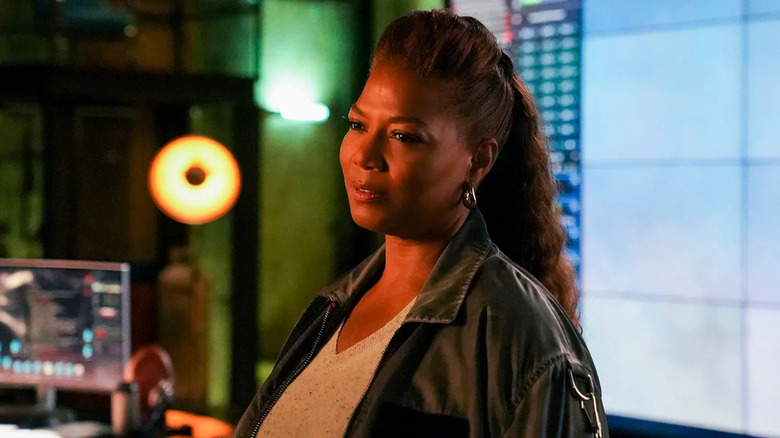 Queen Latifah as Robyn McCall looks concerned in The Equalizer.
