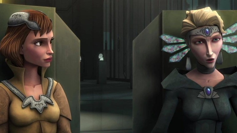 The Clone Wars' Padme and Duchess Satine sitting together