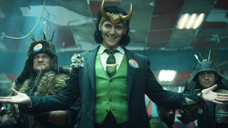 President Loki grinning in Loki season 1