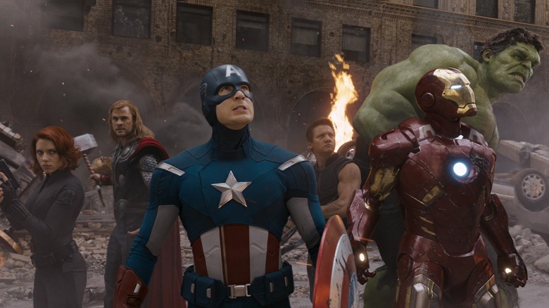 The Avengers 2012 Black Widow Hulk Captain America Iron Man Thor Hawkeye