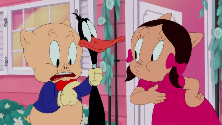 The cast of Looney Tunes in Looney Tunes Cartoons Valentine's Extwavaganza!