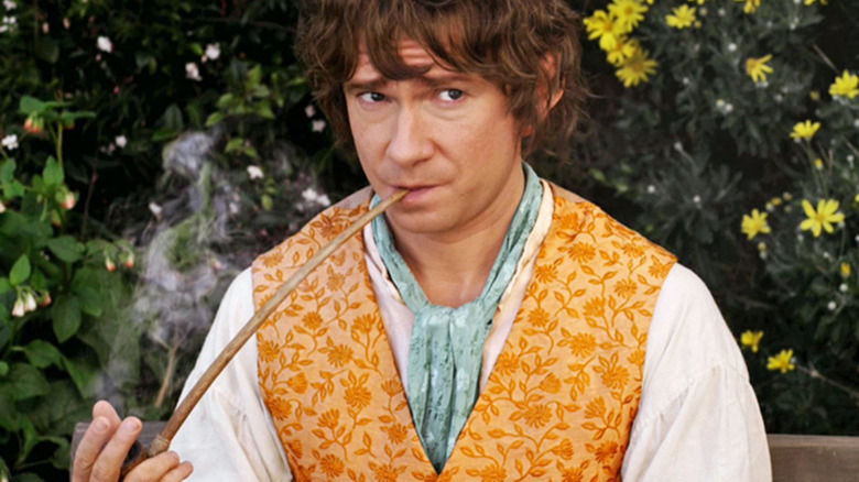 Bilbo smoking in The Hobbit: An Unexpected Journey