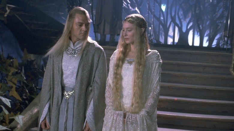 Marton Csokas as Celeborn and Cate Blanchett as Galadriel in The Fellowship of the Ring