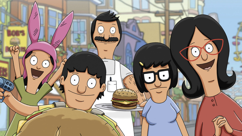 Louise, Gene, Bob, Tina, and Linda Belcher in The Bob's Burgers Movie