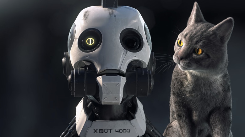 XBOT 4000 and a cat in Love, Death + Robots