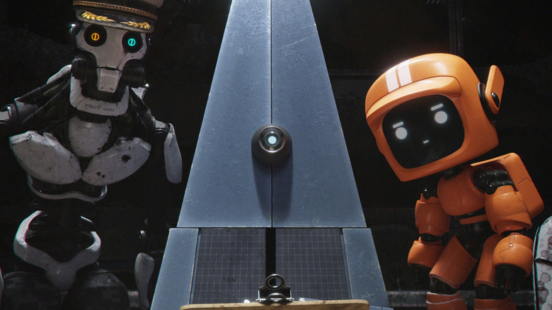 Love Death + Robots gray and orange robots