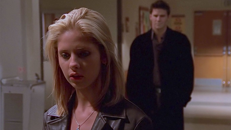 Buffy walking away from Angel