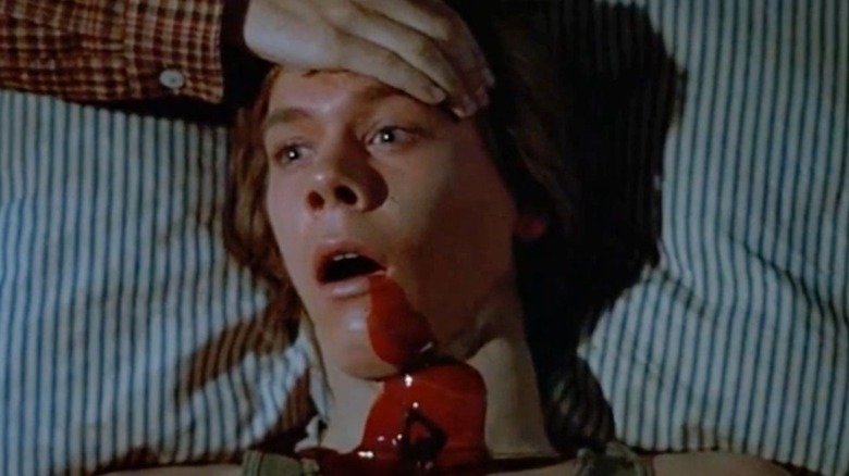 Kevin Bacon getting killed in Friday the 13th 