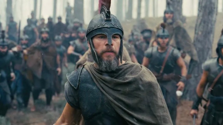Matt Damon's Odysseus looks startled in the trailer for The Odyssey