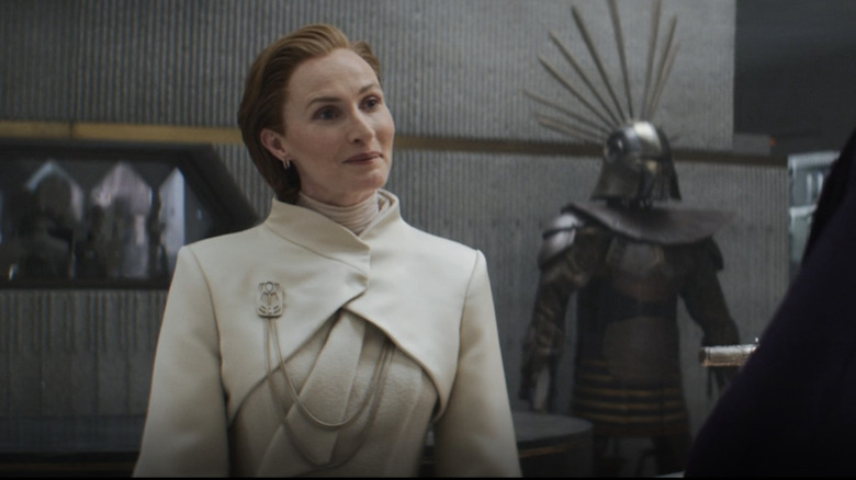 Genevieve O'Reilly in Andor with Starkiller armor