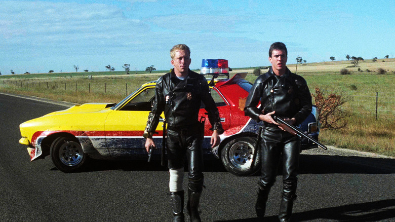 Mel Gibson and Steve Bisley in Mad Max