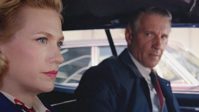 Betty and Henry sit in a car in Mad Men