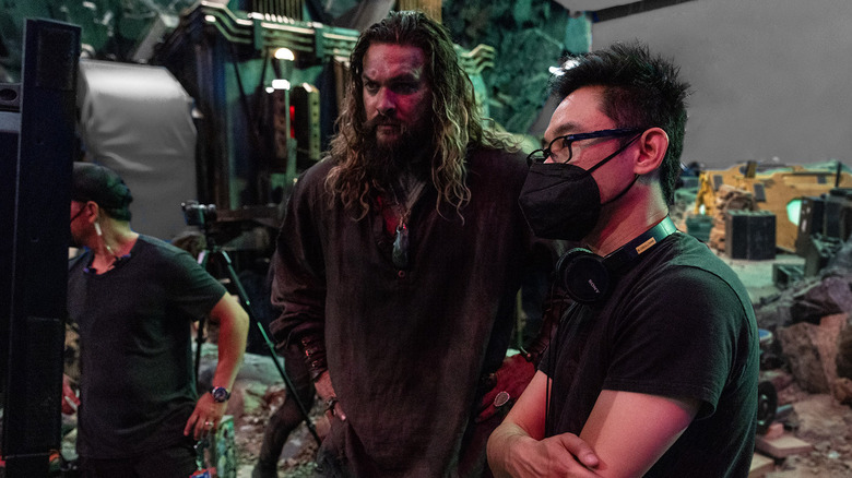 Jason Momoa, James Wan, Aquaman and the Lost Kingdom set