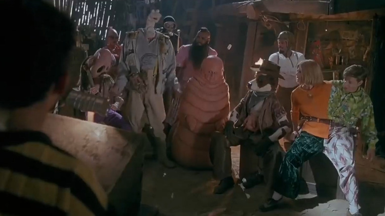 The freaks gathered in barn