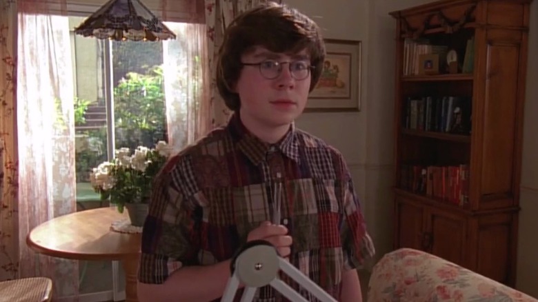 Kyle Sullivan as Dabney holding a pen on Malcolm in the Middle