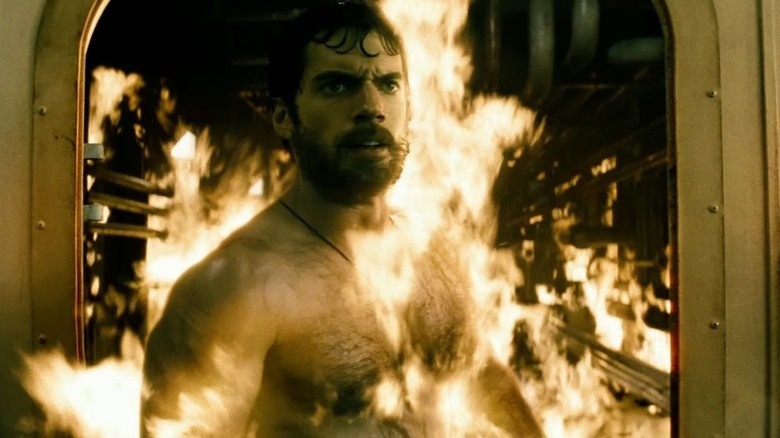 The oil rig rescue scene from Man of Steel