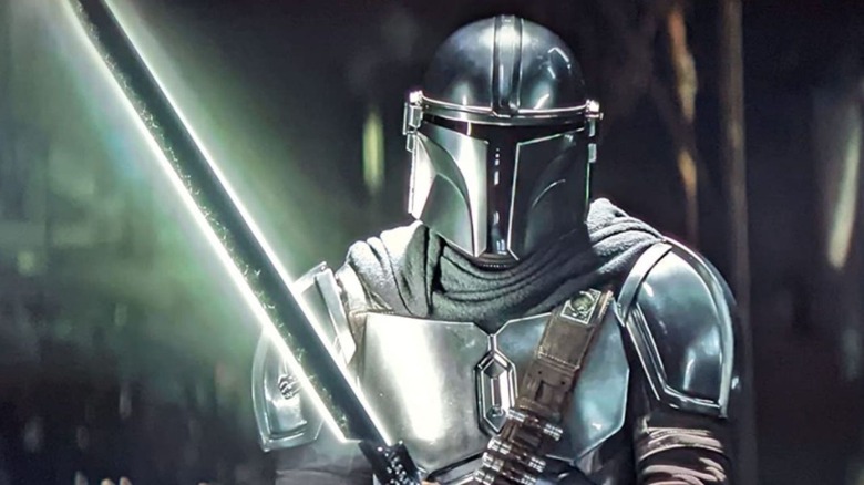 The Mandalorian wields the Dark Saber