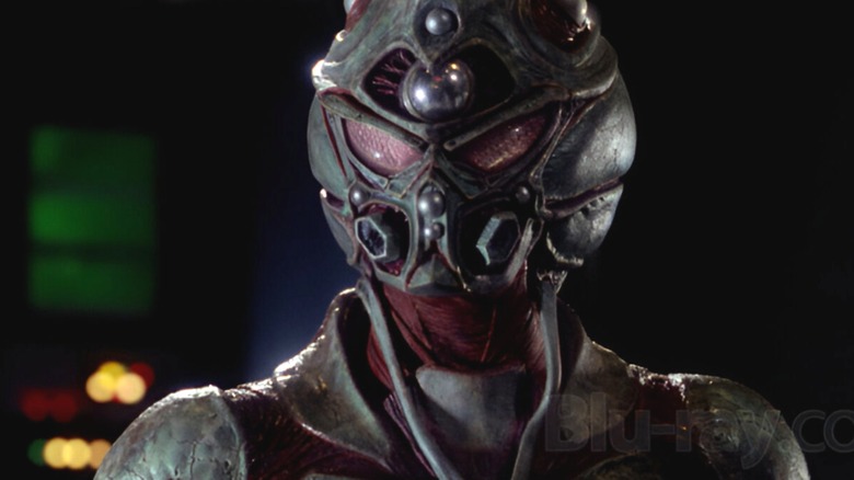 Sean Barker dons the Guyver I suit in The Guyver