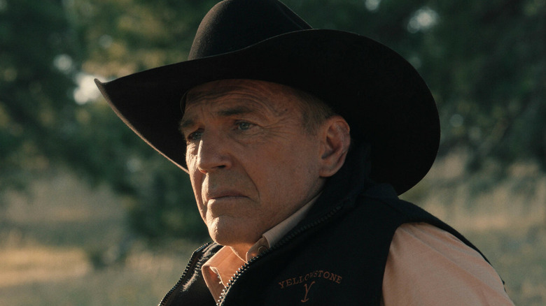 John Dutton (Kevin Costner) looking sad on Yellowstone