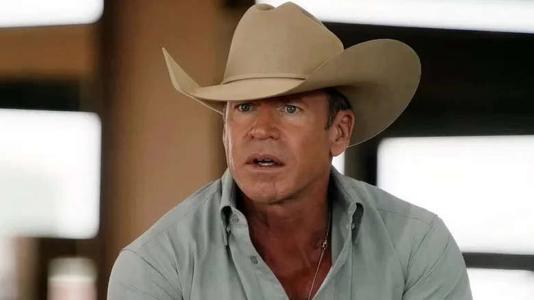 Taylor Sheridan's Travis Wheatley is seen in closeup in Yellowstone