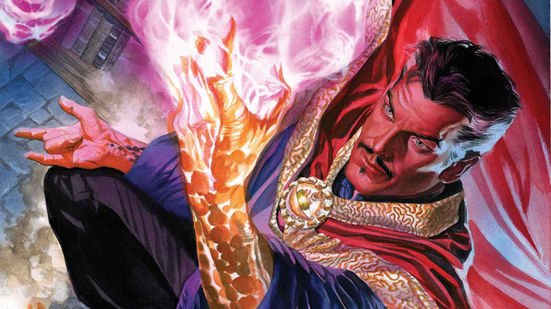 Doctor Strange casting an arcane spell in the comics
