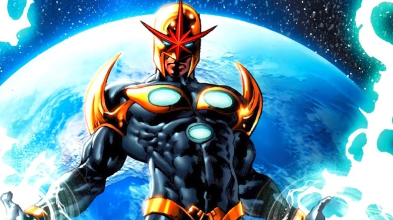 Nova floating above Earth