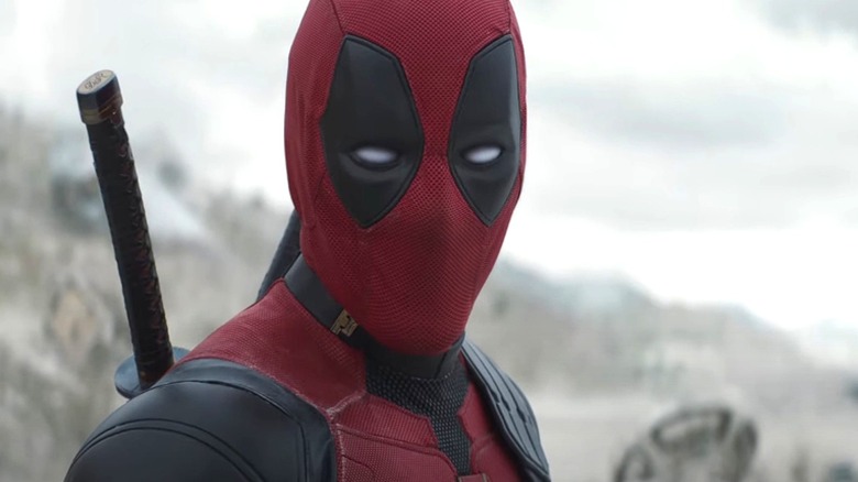 Deadpool looking at the camera