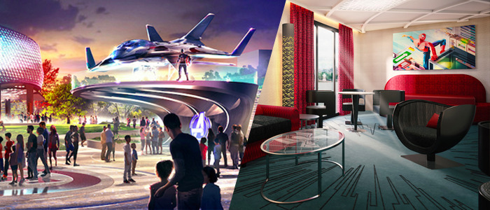 Marvel hotel and theme park concept art