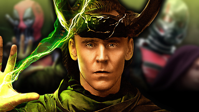 Loki surrounded by Deadpool and Ant-Man