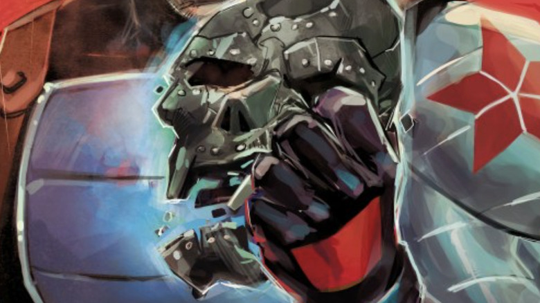 Thunderbolts: DOOMSTRIKE Cover #4, Bucky Crushing Doctor Doom
