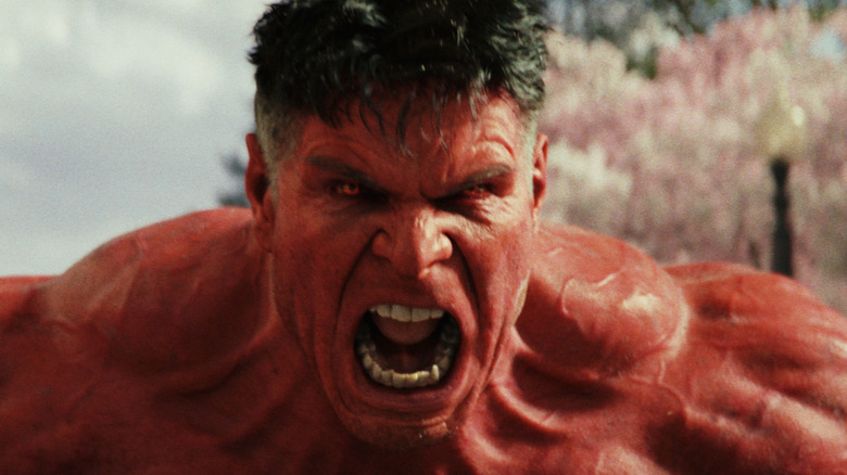 Harrison Ford's Red Hulk screaming angrily in Captain America: Brave New World