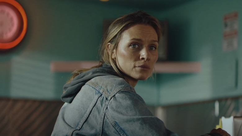 Michaela McManus as Irene at the cafe in Redux Redux