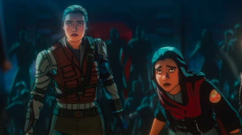 Yelena and Kamala are surrounded by zombies in Marvel Zombies