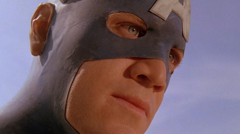 Captain America looking concerned in Captain America (1990)