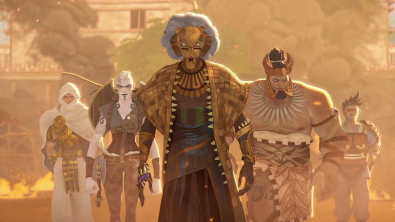 वाकांडाच्या मार्व्हलच्या नजरेत क्रेटवर छापे घालून सिंह त्याच्या सैन्याने नेतृत्व करतो