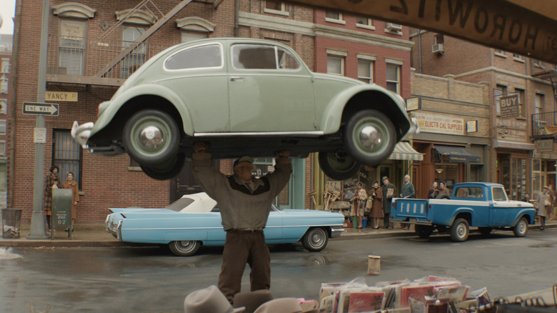Bin Jaraim raises a car in Fantastic Four: The first steps