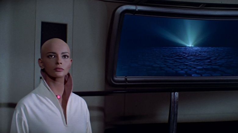 Elia beside the display screen at Star Tech: Animated Image