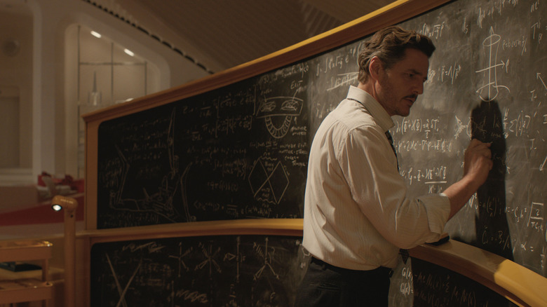 Reed Richards en un Challboard, calculando algo en los cuatro fantásticos: los primeros pasos