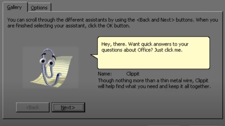 Clippy asked Microsoft Office user