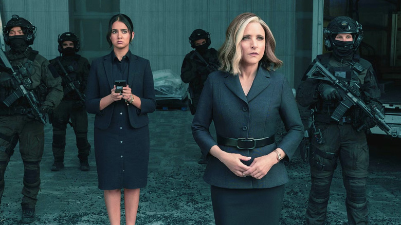 Geraldine Viswanathan and Julia Louis-Dreyfus in Thunderbolts