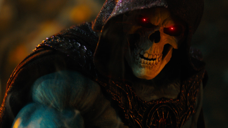 Skeletor wearing a hood in Masters of the Universe