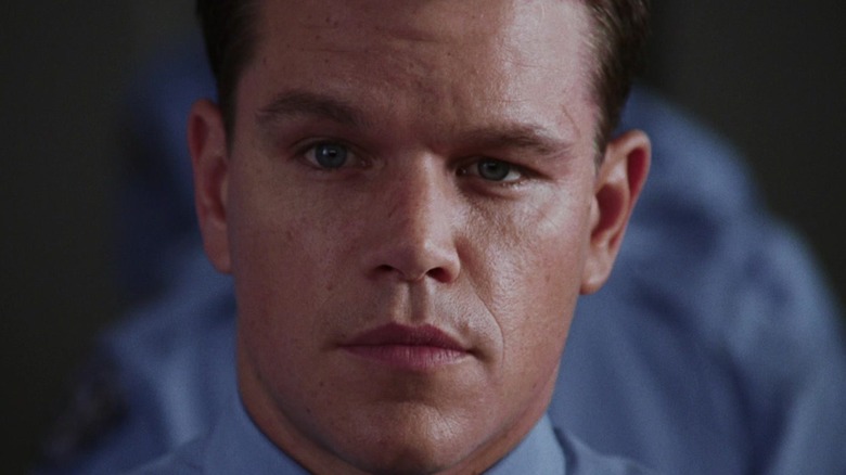 Matt Damon as Colin Sullivan looking serious in The Departed