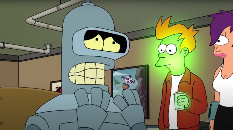 Bender, Fry, and Leela in Futurama