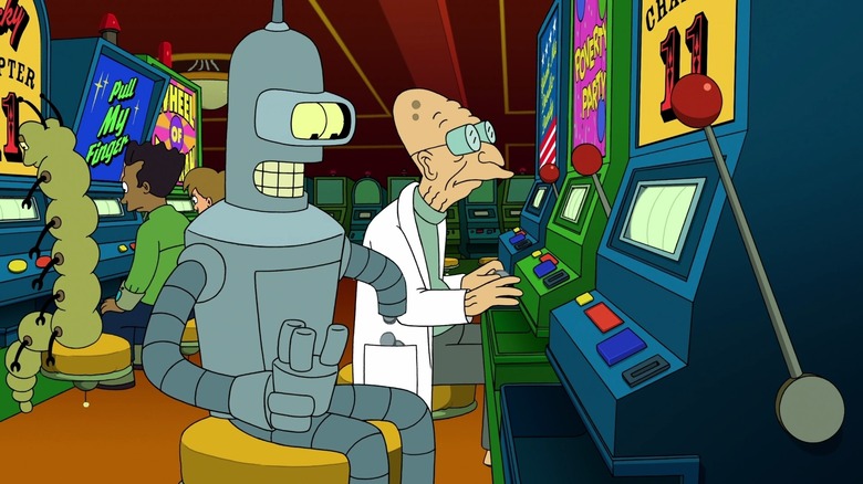 Bender and Professor Farnsworth in Futurama