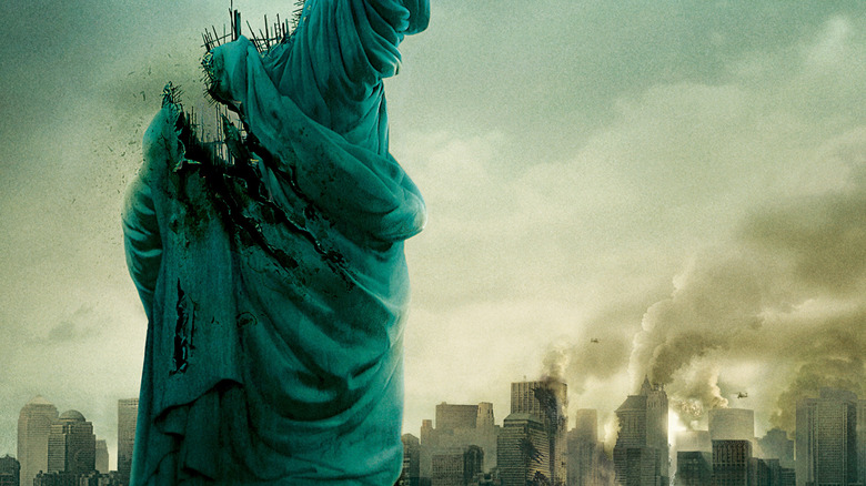 The destroyed Statue of Liberty in Cloverfield