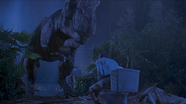 Toilet attack from Jurassic Park