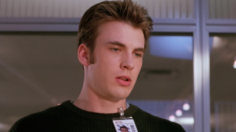 Kyle (Chris Evans) looking at a sheet of paper in The Perfect Score.